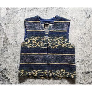 Helly Hansen Zip Up Fleece Vest Women's Size XS Blue Southwestern